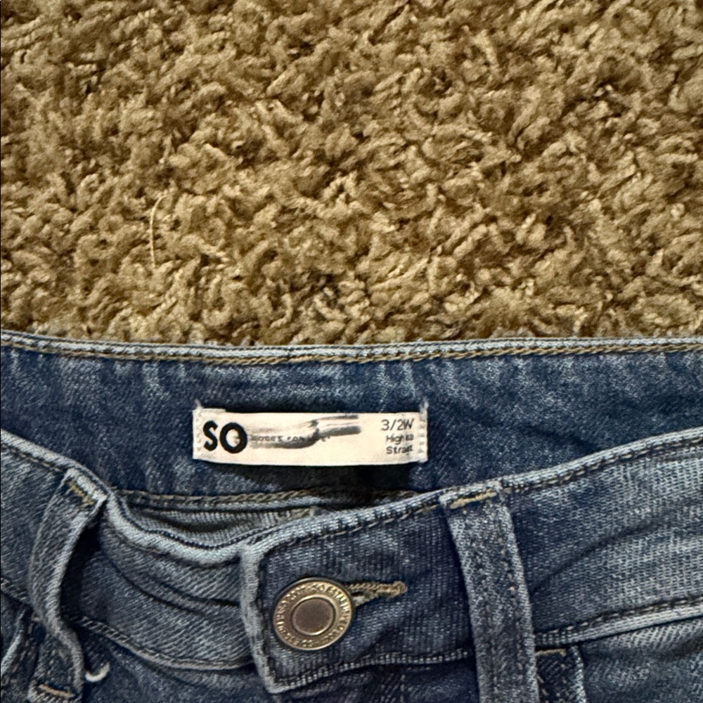 SO High Rise Distressed Blue Jeans - Picture 4 of 6